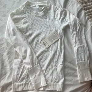 Never worn - lululemon rest less white long sleeve